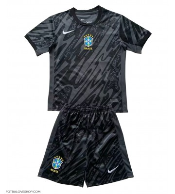 Brazílie Brankářské Dětské Venkovní Dres Copa America 2024 Krátký Rukáv (+ trenýrky)